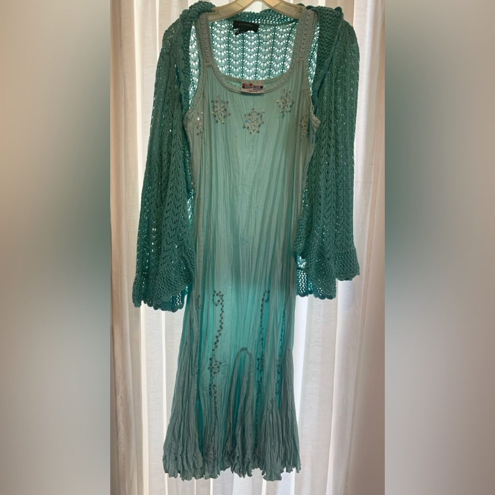 NEW never worn Aqua sleeveless summer dress O/S  from Charleston SC Market